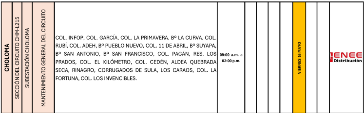 Lista de colonias que no tendrán luz pasado mañana