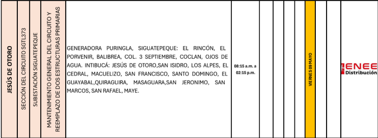 Lista de colonias que no tendrán luz pasado mañana