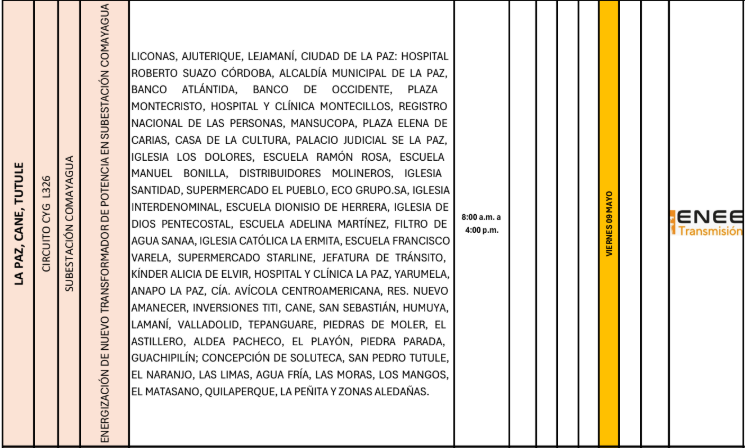 Lista de colonias que no tendrán luz pasado mañana