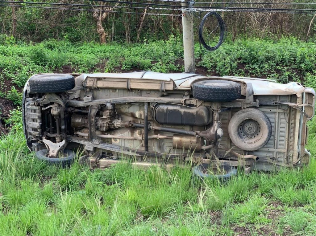 Accidente vial en la carretera principal entre Juticalpa y Catacamas.