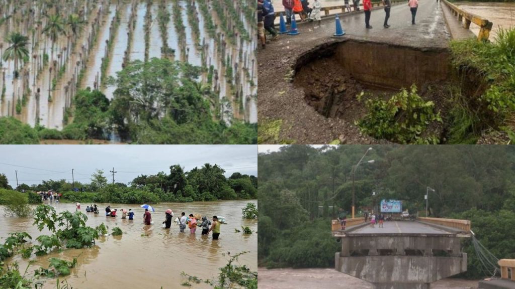 Distintas fotos del desastre de Sara