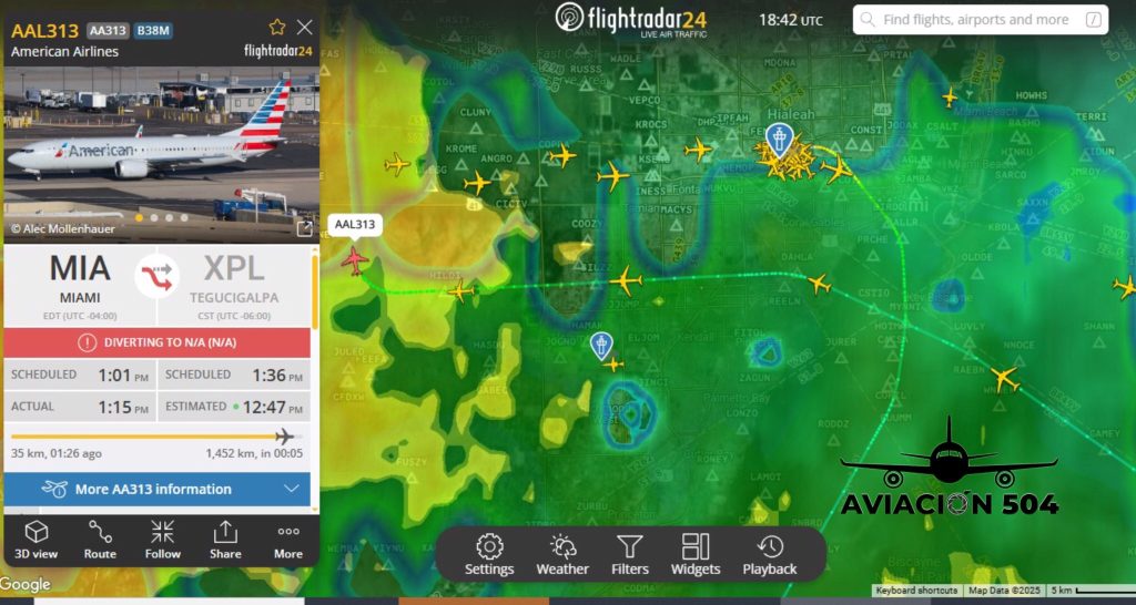 Reprogramación del vuelo.
