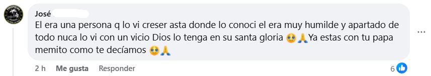 Captura de pantalla del comentario