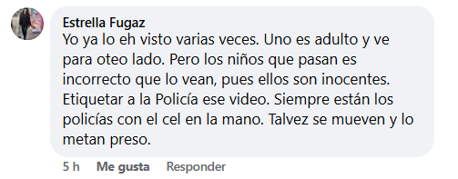 Captura de pantalla de la publicación