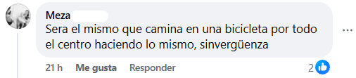Captura de pantalla del comentario