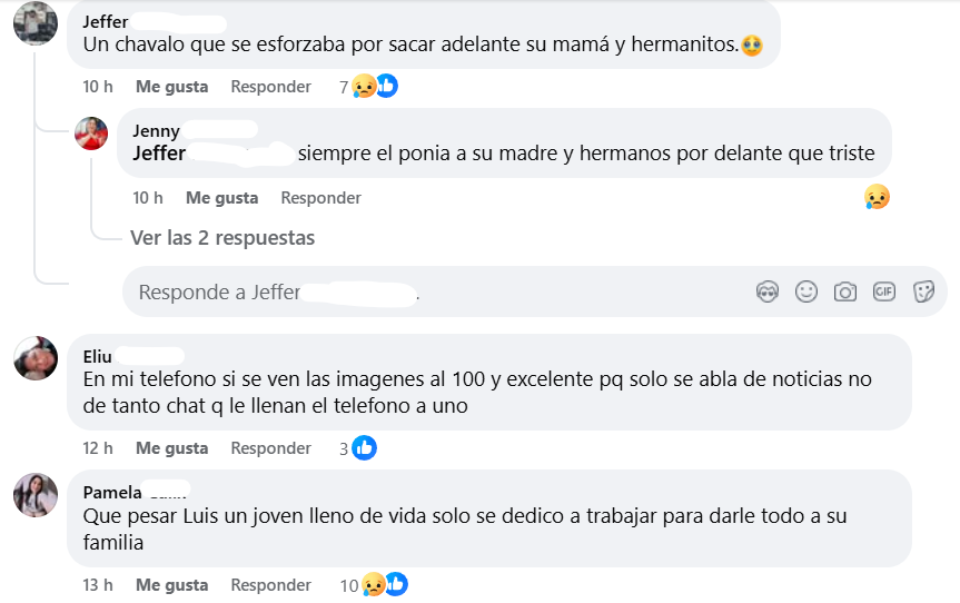 Captura de pantalla de los comentarios