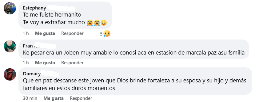 Capturas de pantalla de los comentarios