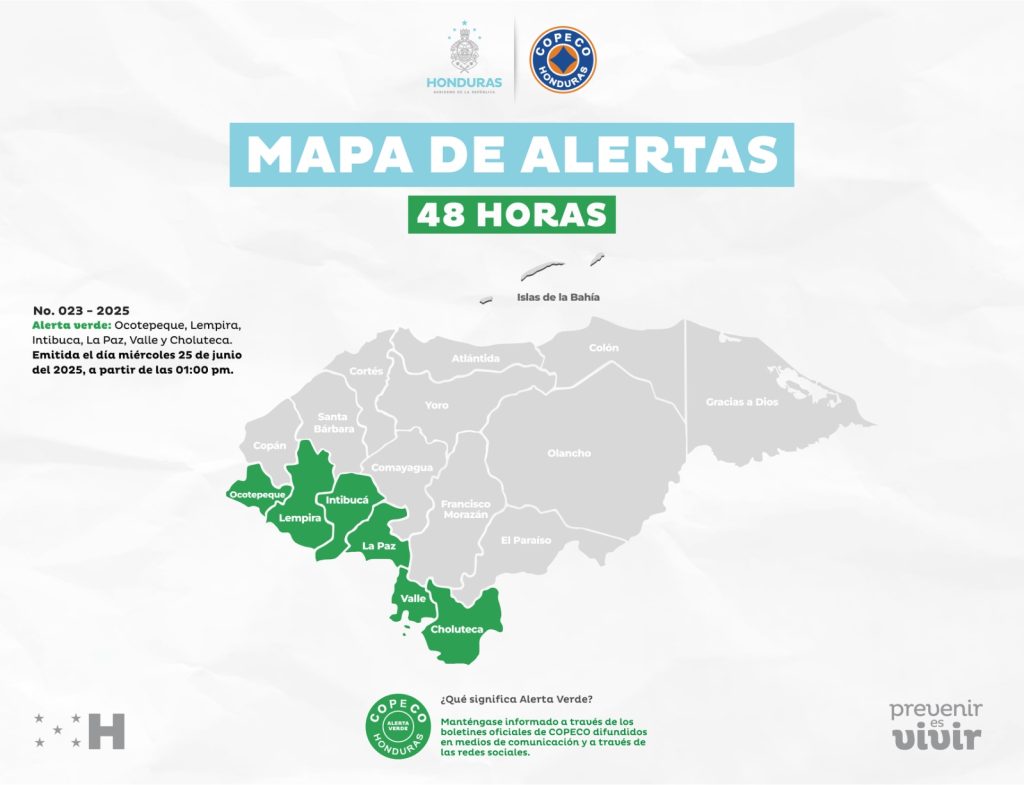 Alerta emitida por Copeco