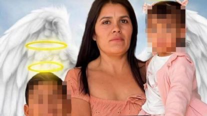 Madre y sus dos hijos fallecidos. 