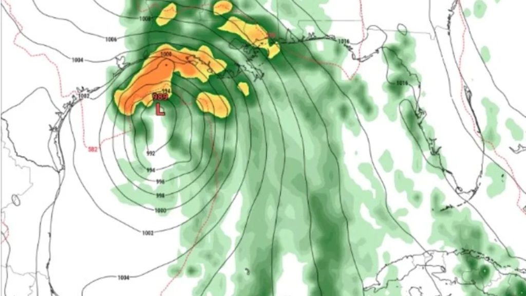 El modelo GFS mostró desde el domingo una posible tormenta o huracán categoría 1 en el Golfo para el viernes 13, justo en su típico período de “tormentas fantasma”.

