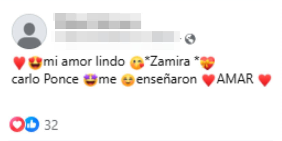 Captura de pantalla de la publicación