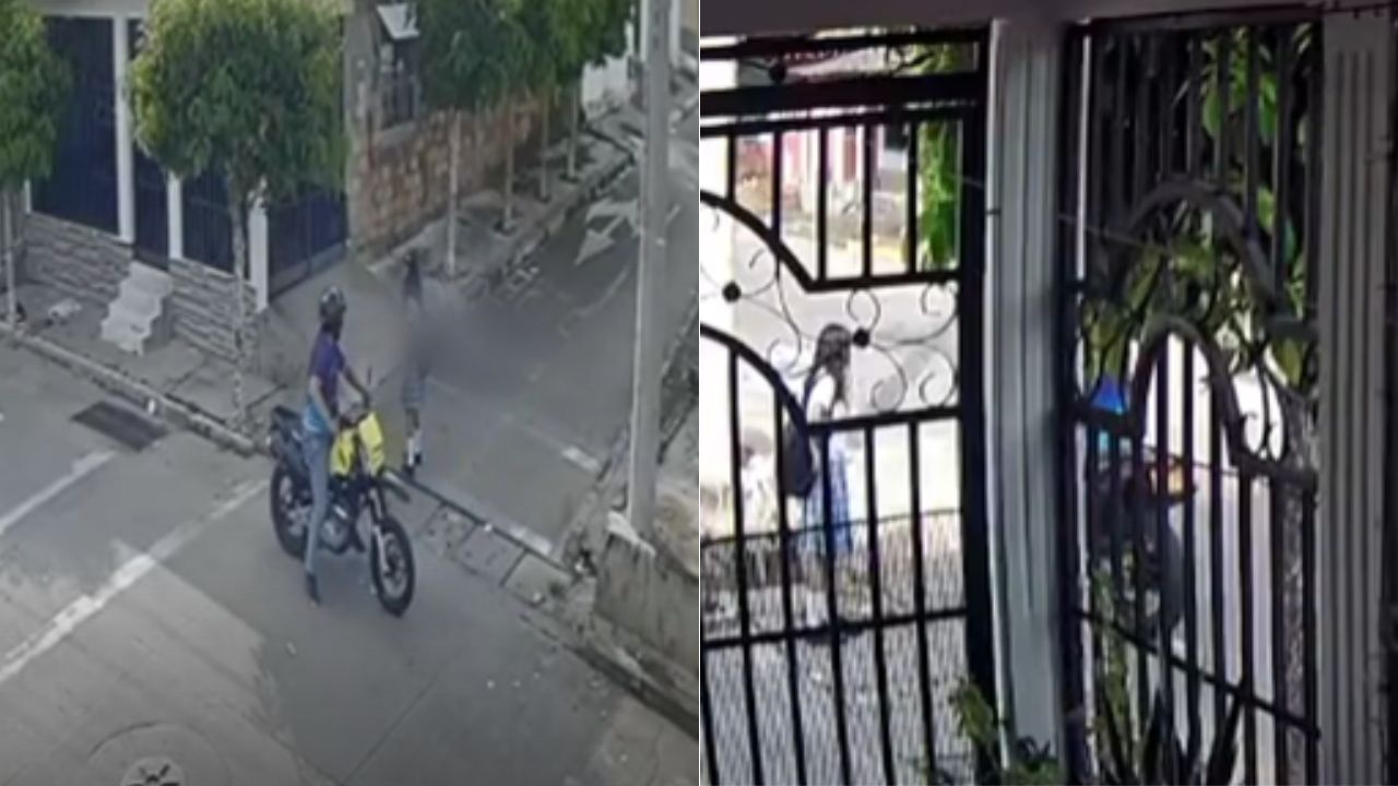 '¡Señor, ayúdeme, por favor!': graban a motociclista persiguiendo a estudiante