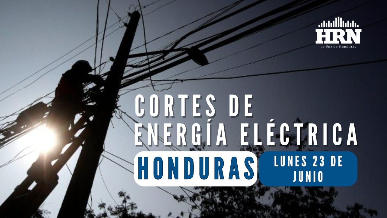 Zonas sin energía eléctrica este lunes 23 de junio por cortes programados
