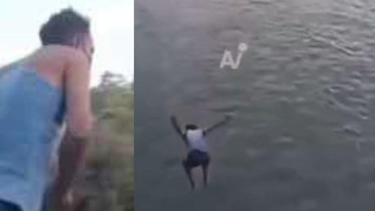 Jóvenes graban muerte de amigo cuando realizaba clavado en un río