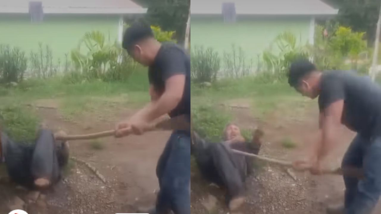 Revelan el motivo por el que un hijo golpeó a su padre con un palo