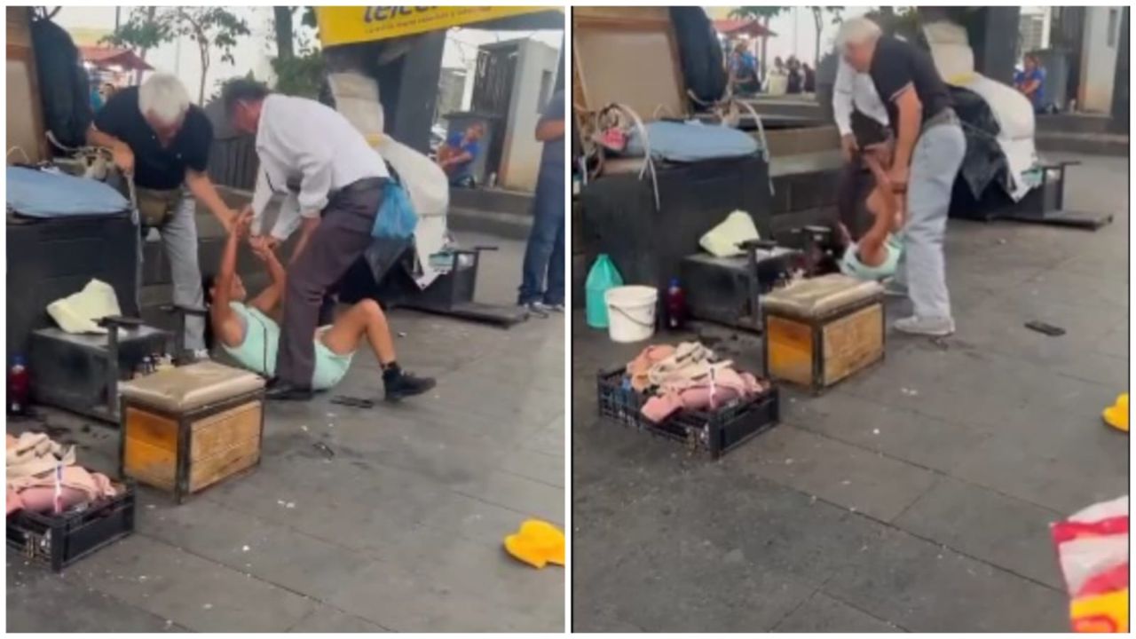 VIDEO: Hombre golpea brutalmente a mujer en plena calle ante mirada de testigos
