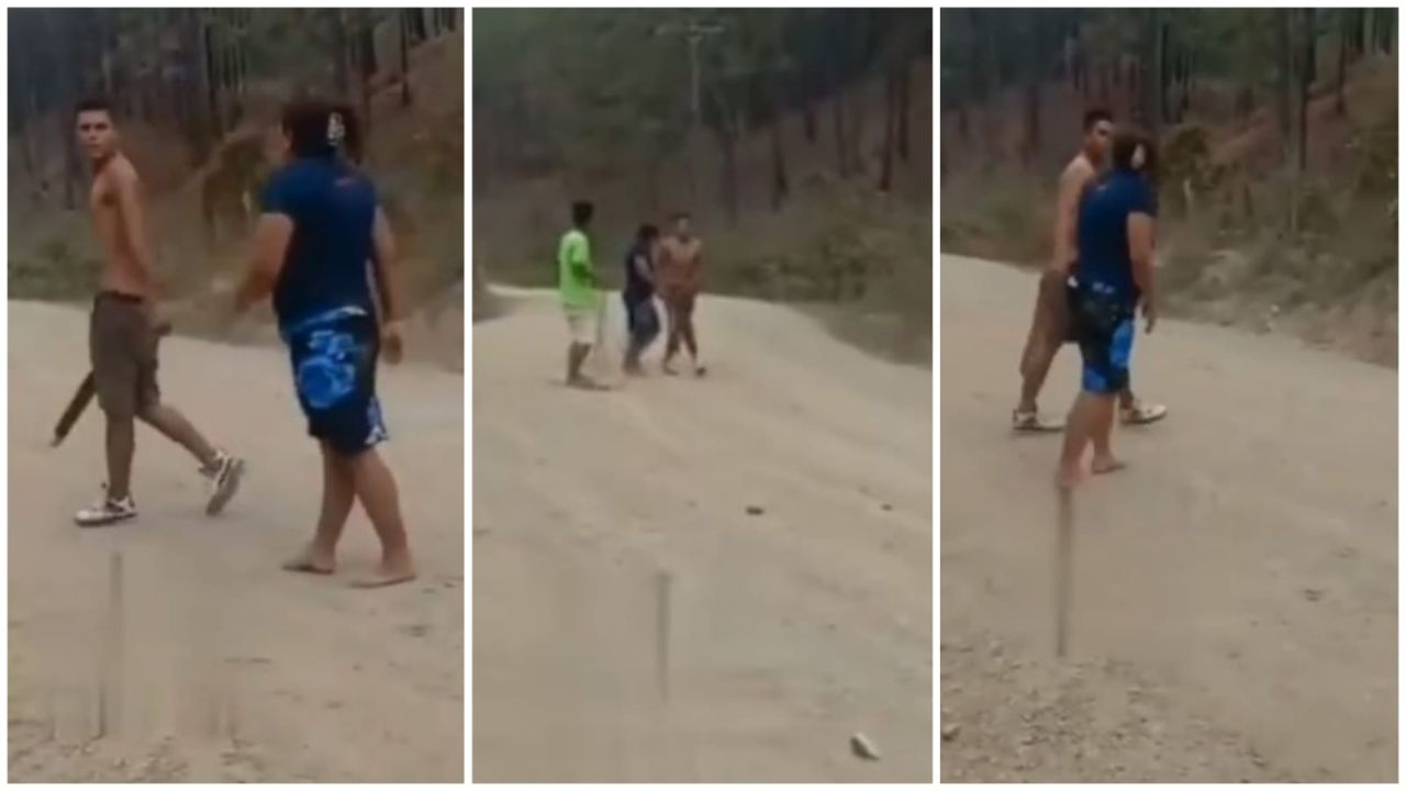 Captan a hondureño agrediendo a su mamá por evitar una pelea callejera