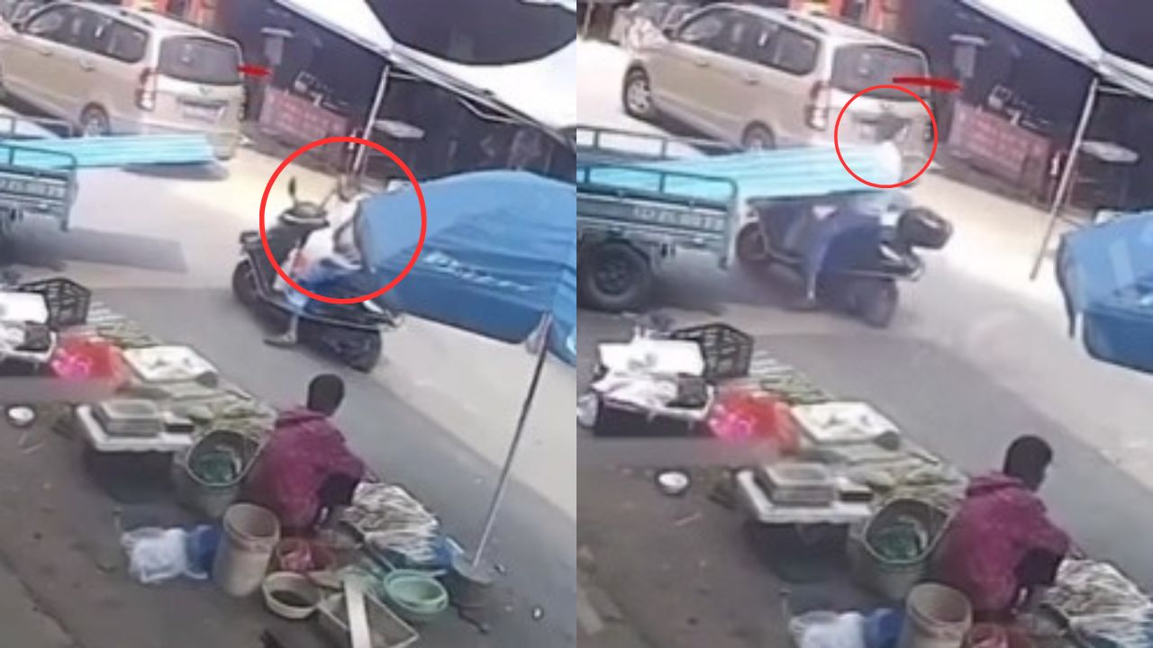 Vídeo: Motociclista, gravemente herido en el cuello tras chocar con una lámina