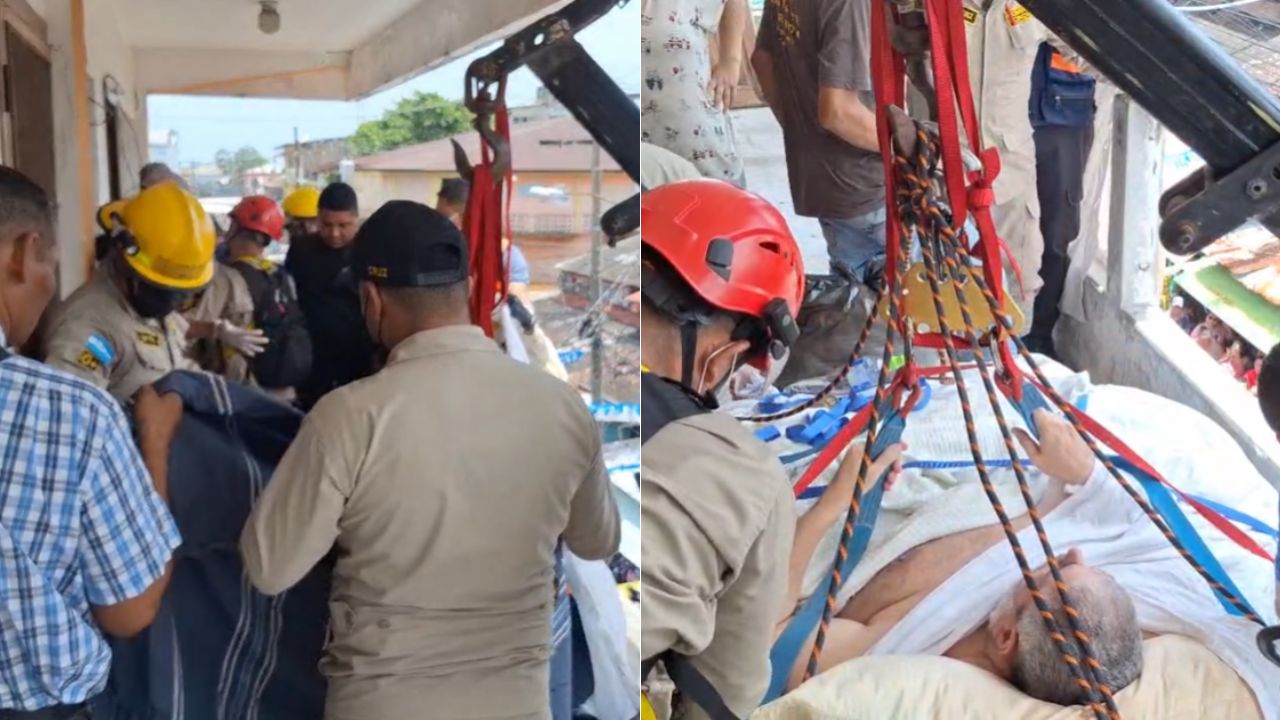 ¿Qué pasará con hombre de 630 libras tras ser rescatado con una grúa en La Ceiba?