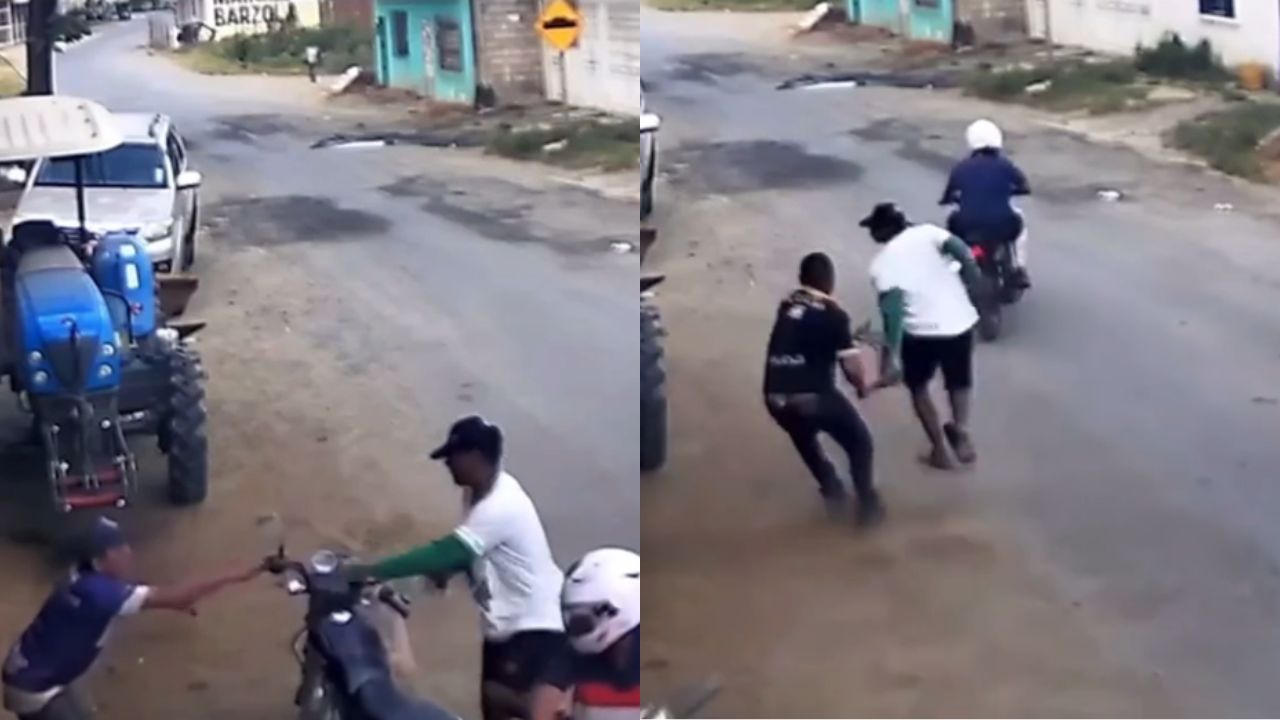 Vídeo: Así fue el fallido robo de una motocicleta por este extraño motivo
