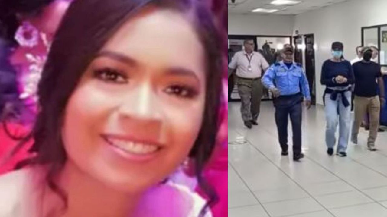 Imagen de Así lució odontóloga acusada de matar a su hija en SPS al llegar a Tribunales de Justicia