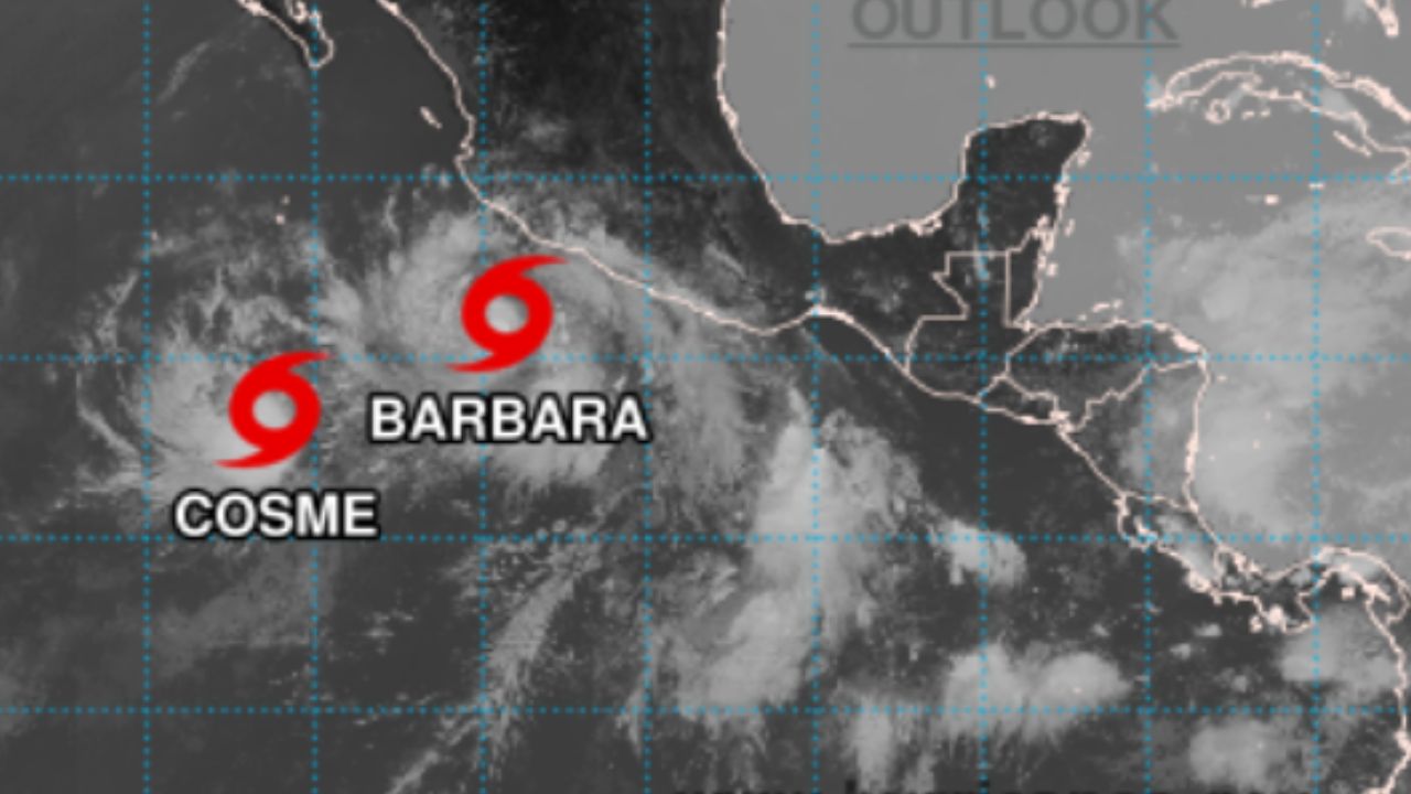 Se forman tormentas Bárbara y Cosme en el Pacífico, ¿afectarán a Honduras?