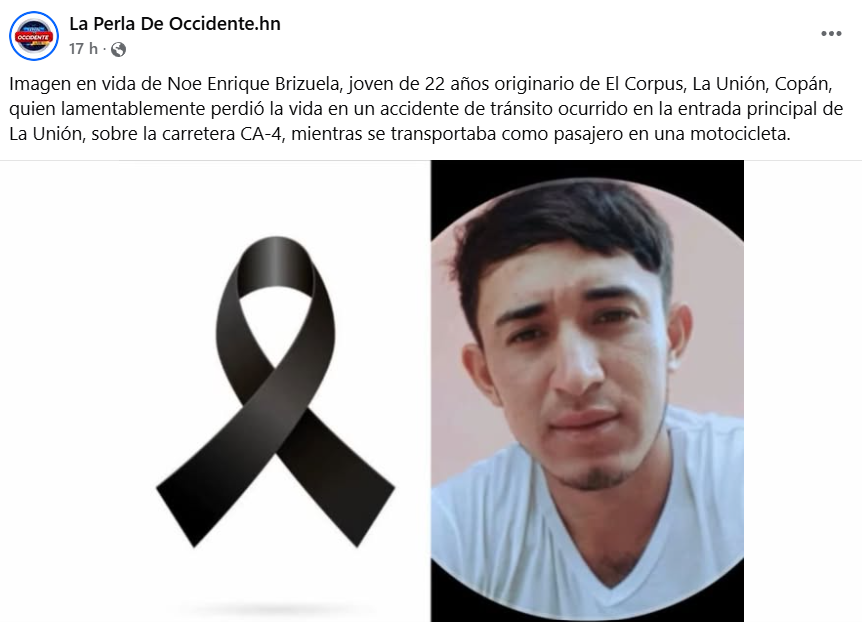 Captura de pantalla de la publicación