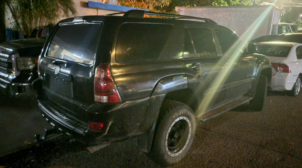 El vehículo decomisado