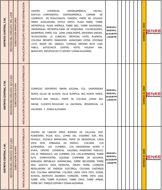 Lista de colonias que no tendrán luz pasado mañana
