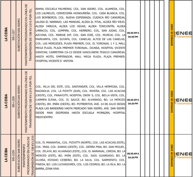 Lista de colonias que no tendrán luz pasado mañana