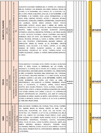 Lista de colonias que no tendrán luz pasado mañana
