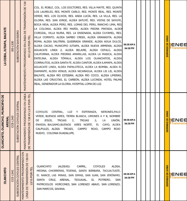 Lista de colonias que no tendrán luz pasado mañana