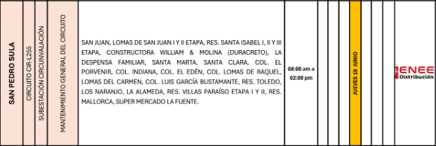 Lista de colonias que no tendrán luz pasado mañana