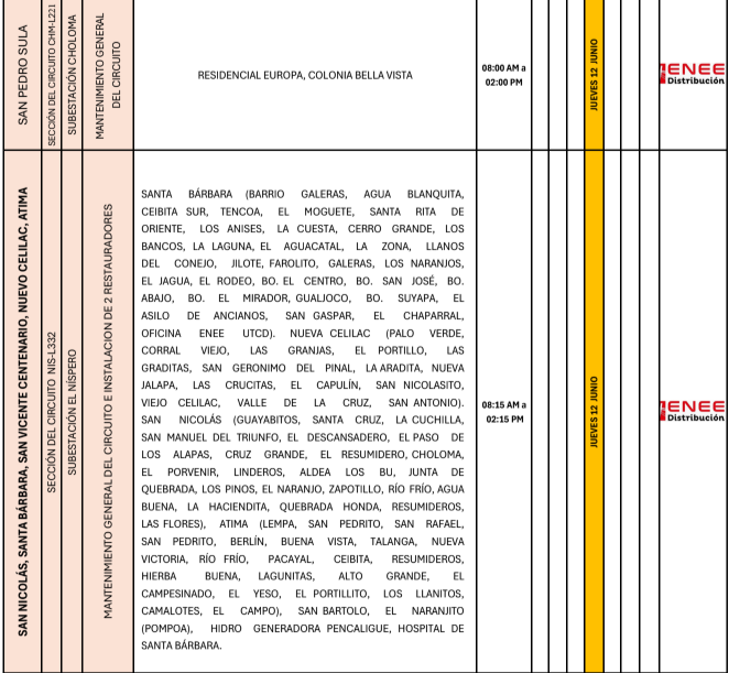 Lista de colonias que no tendrán luz pasado mañana