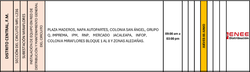 Lista de colonias que no tendrán luz pasado mañana