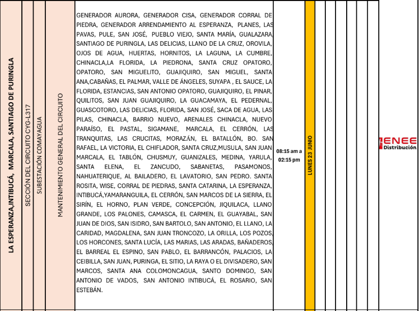 Lista de colonias que no tendrán luz pasado mañana