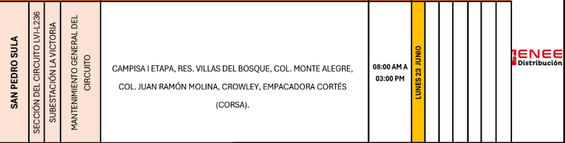Lista de colonias que no tendrán luz pasado mañana