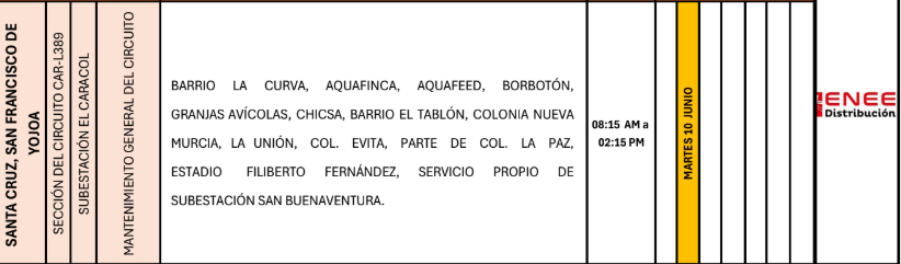 Lista de colonias que no tendrán luz pasado mañana