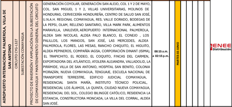Lista de colonias que no tendrán luz pasado mañana