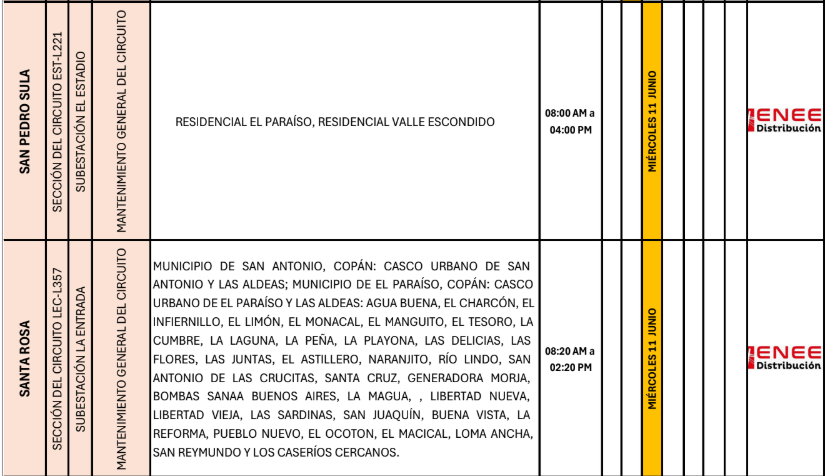 Lista de colonias que no tendrán luz pasado mañana