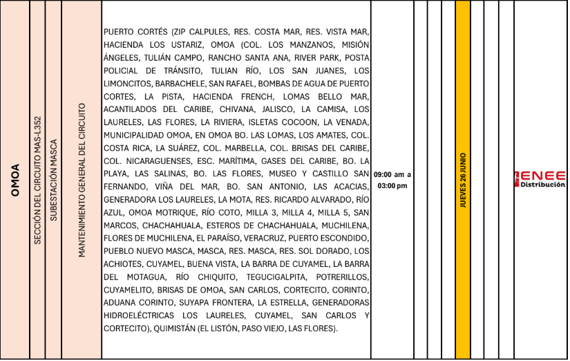 Lista de colonias que no tendrán luz pasado mañana
