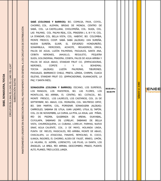 Lista de colonias que no tendrán luz pasado mañana