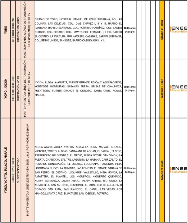 Lista de colonias que no tendrán luz pasado mañana