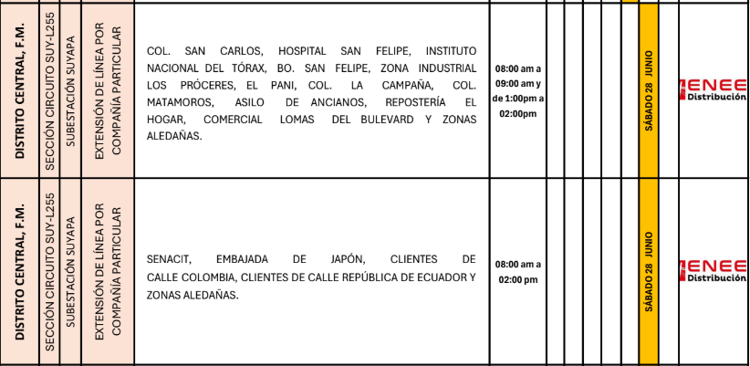 Lista de colonias que no tendrán luz pasado mañana
