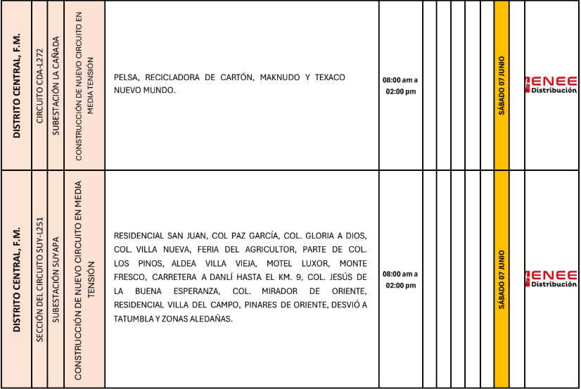 Lista de colonias que no tendrán luz pasado mañana