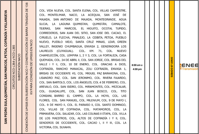 Lista de colonias que no tendrán luz pasado mañana