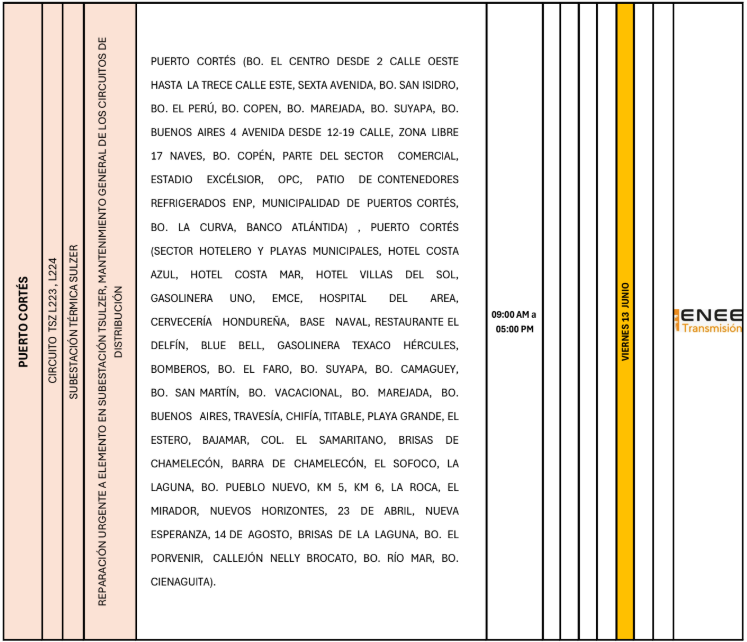Lista de colonias que no tendrán luz pasado mañana