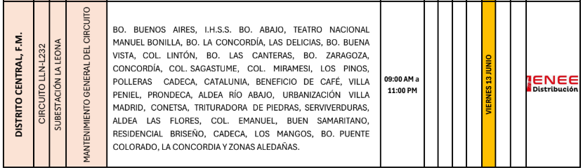 Lista de colonias que no tendrán luz pasado mañana