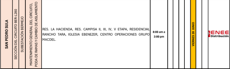 Lista de colonias que no tendrán luz pasado mañana