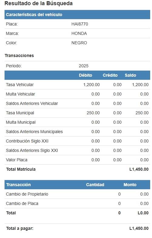 Página web de pago de matrícula